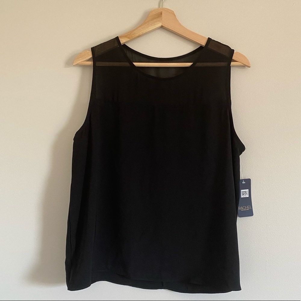 Rachel Roy Sheer Shouldered Sleeveless Top
